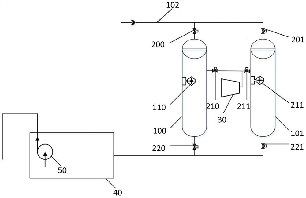 Pressurized liquefied hydrocarbon loading and unloading residual liquid recovery system and recovery method