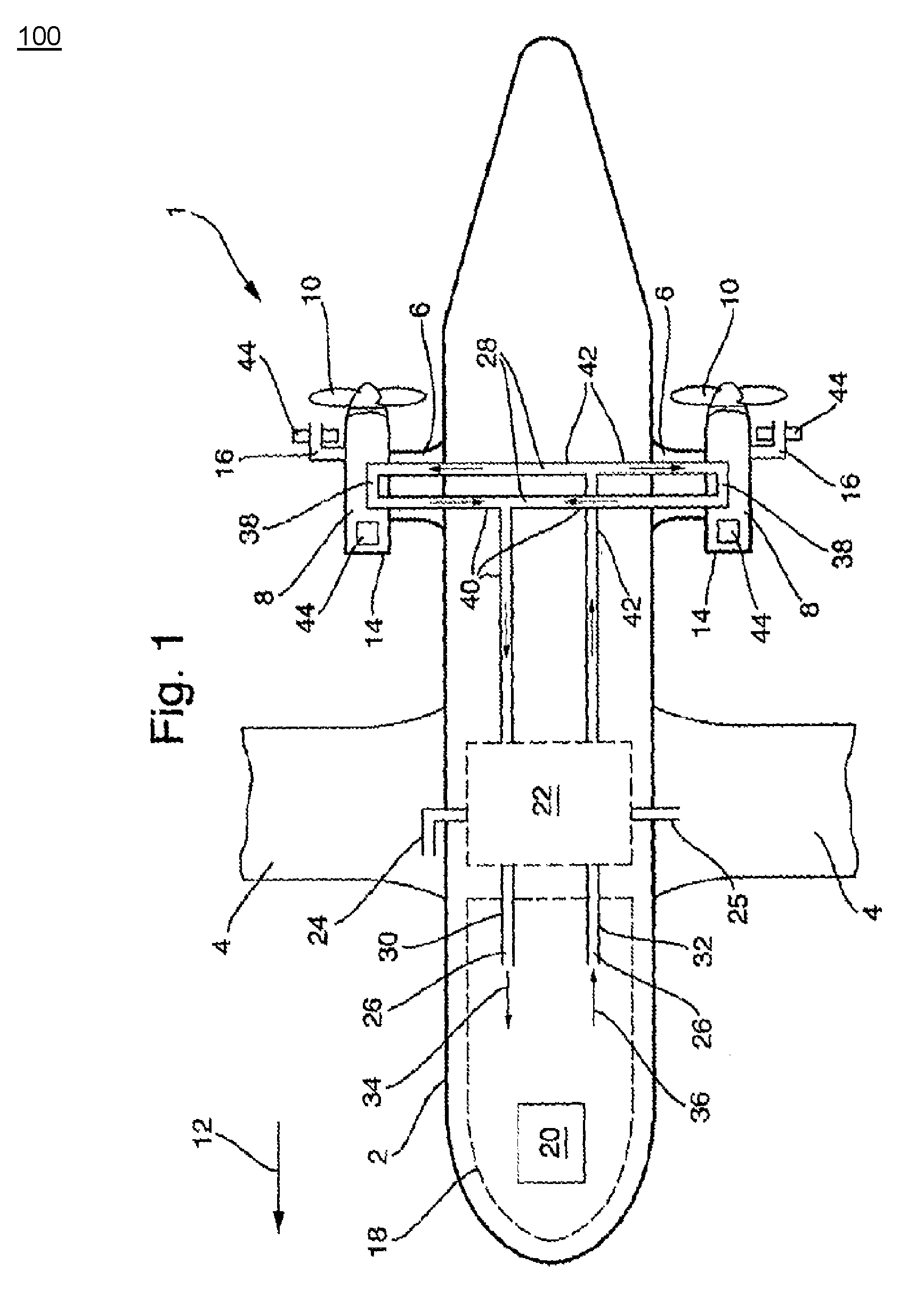 Turboprop-powered aircraft with thermal system