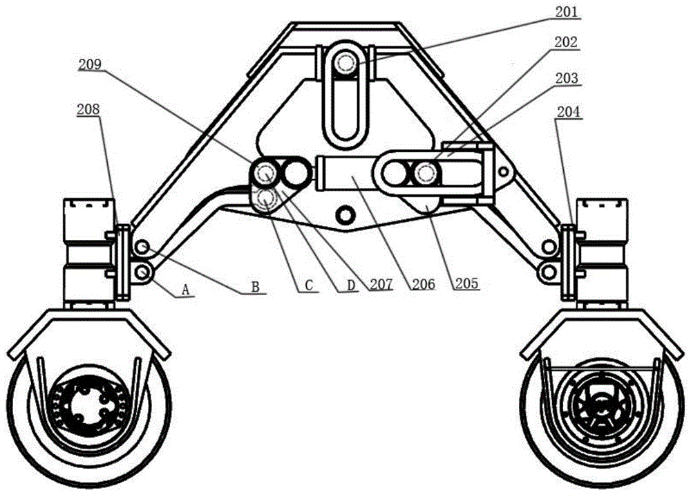 A wheel milling machine rocker mechanism capable of lifting and turning