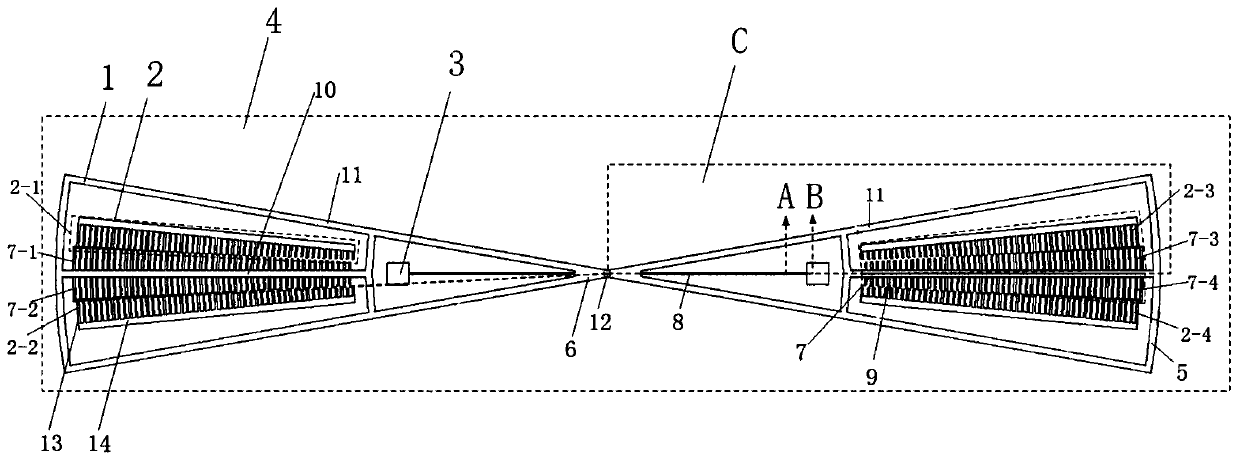 MEMS driver based on zipper teeth and working method of MEMS driver