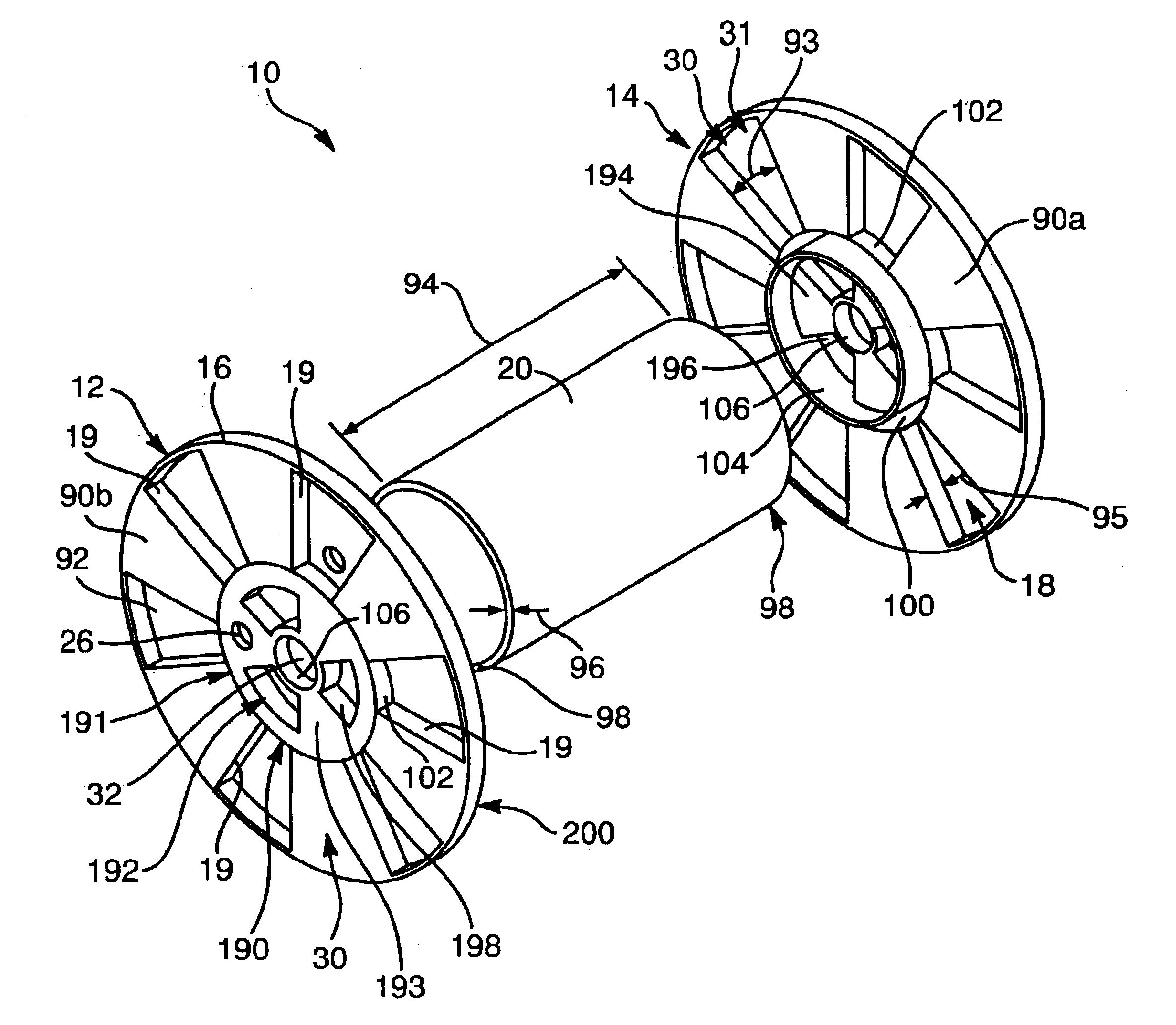 Corrugated-core flanges for spools and reels