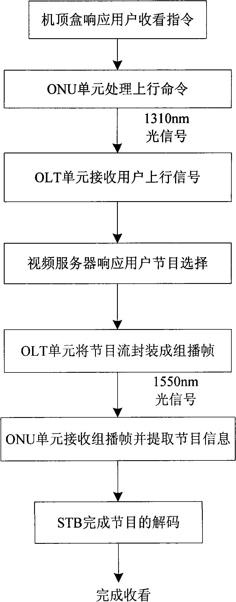 System and method for Ether-passive optical network bearing digital television program