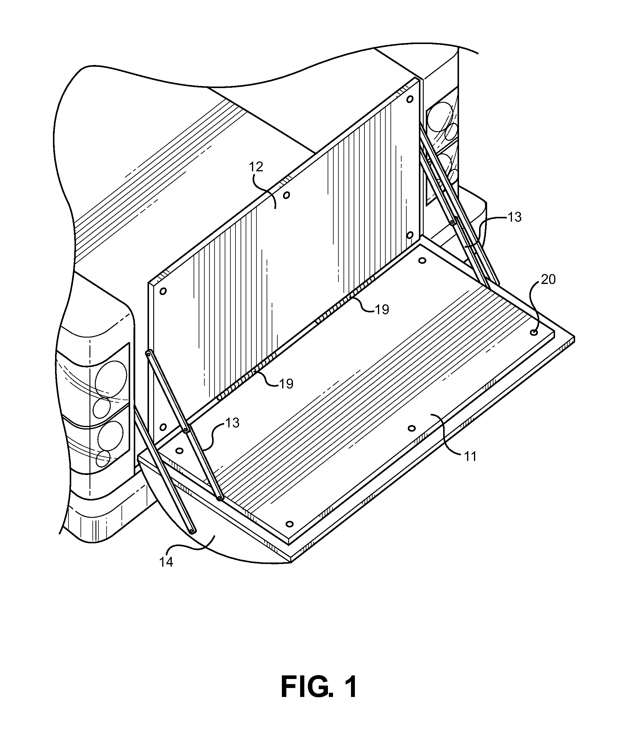 Collapsible built-in tailgate bench seat