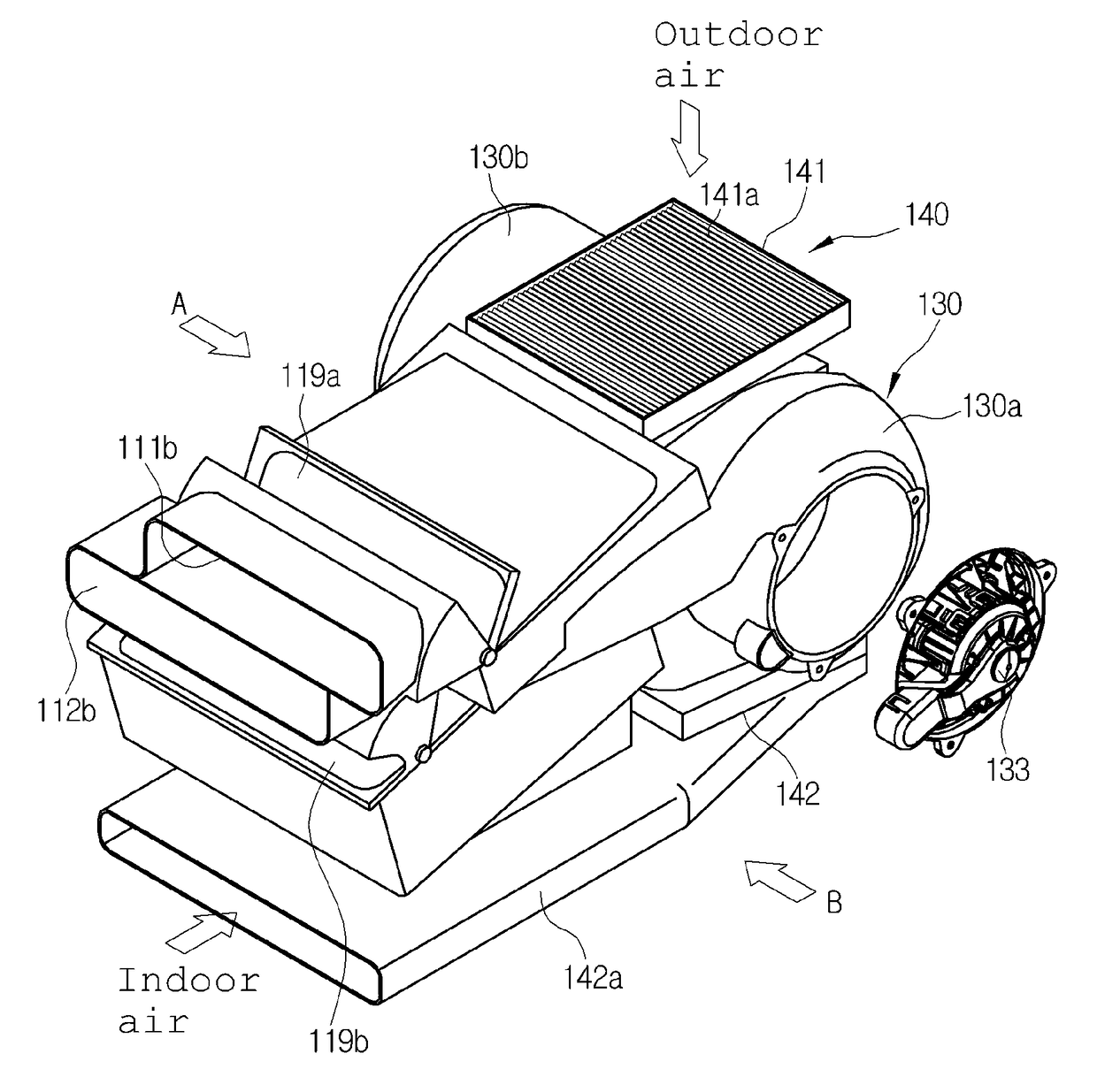 Heat pump system for vehicle