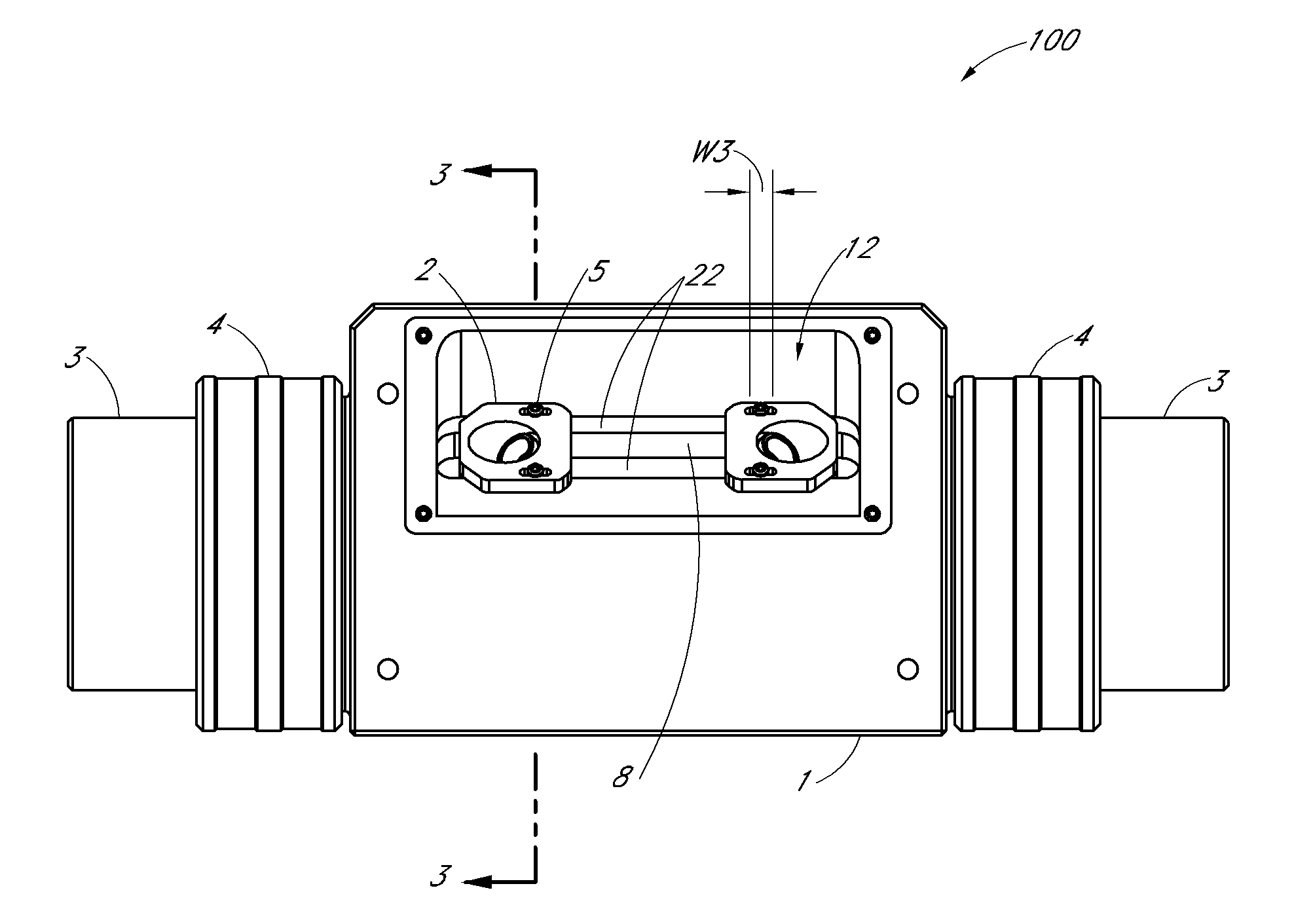 Inline ultrasonic transducer assembly device and methods