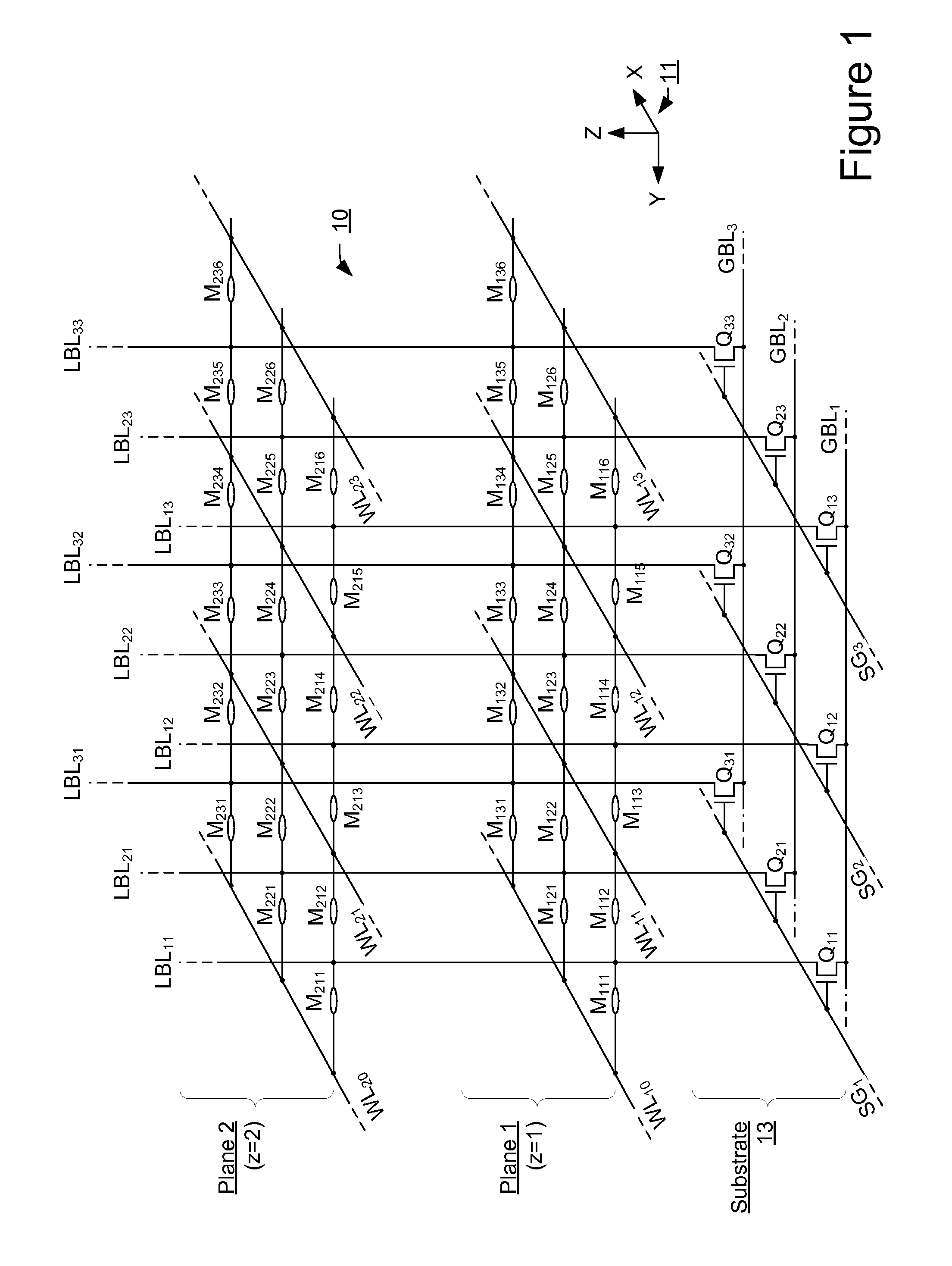 Three dimensional non-volatile storage with multi block row selection