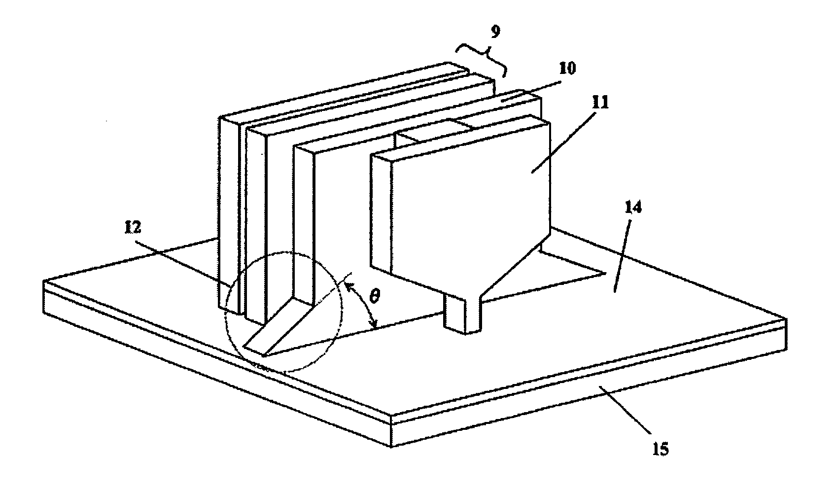 Thin film magnetic head wherein at least one of a return pole, a first shield, and a second shield has a reverse taper