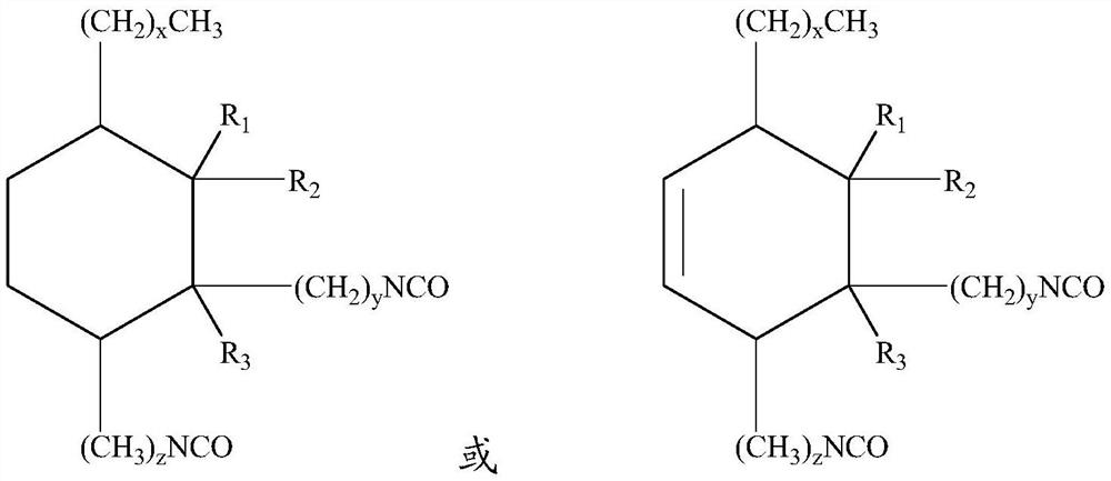 Application of a low burning rate high energy butylated hydroxyl propellant and cycloaliphatic diisocyanate