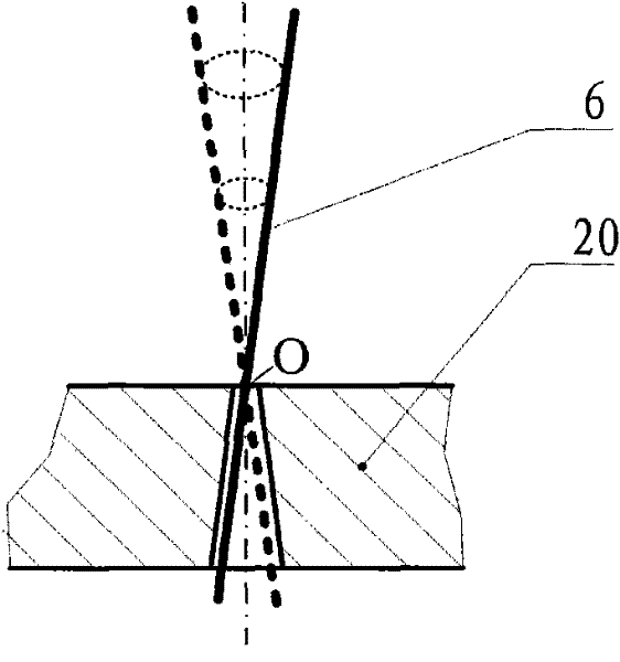 Taper angle push and deflection mechanism for electrosparking micro reversed taper hole