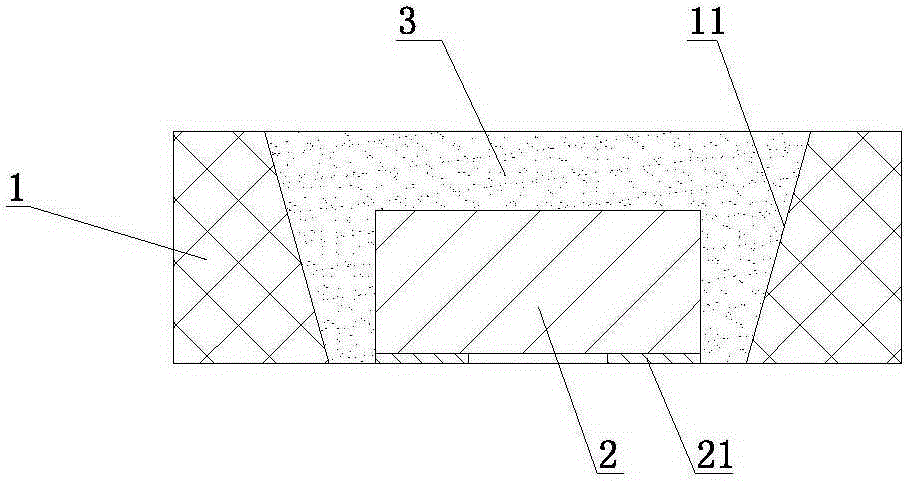 Injection molding based CSP packaging structure and manufacturing process