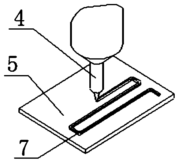 Near-field direct-writing technology-based micronano resistor strain gauge fabrication method and strain gauge