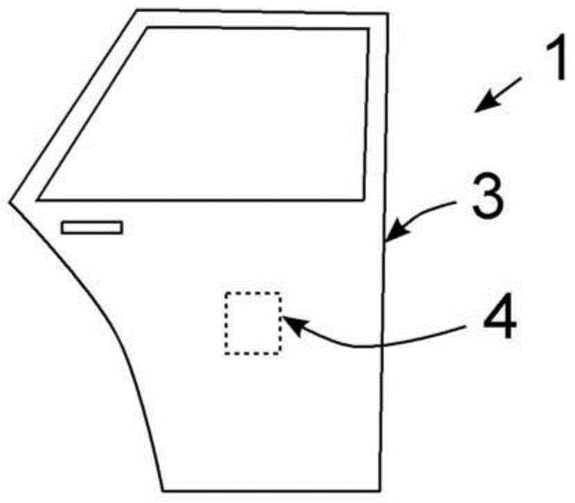 Vehicle component comprising sandwich structure