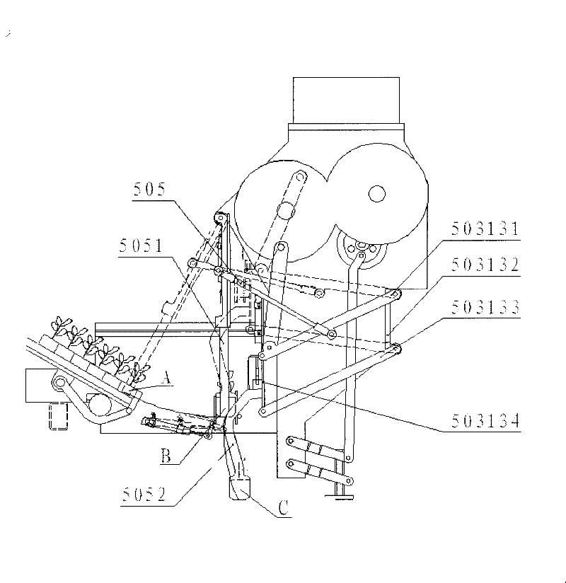 Pot seedling planting device and pot seedling transplanting machine with the same