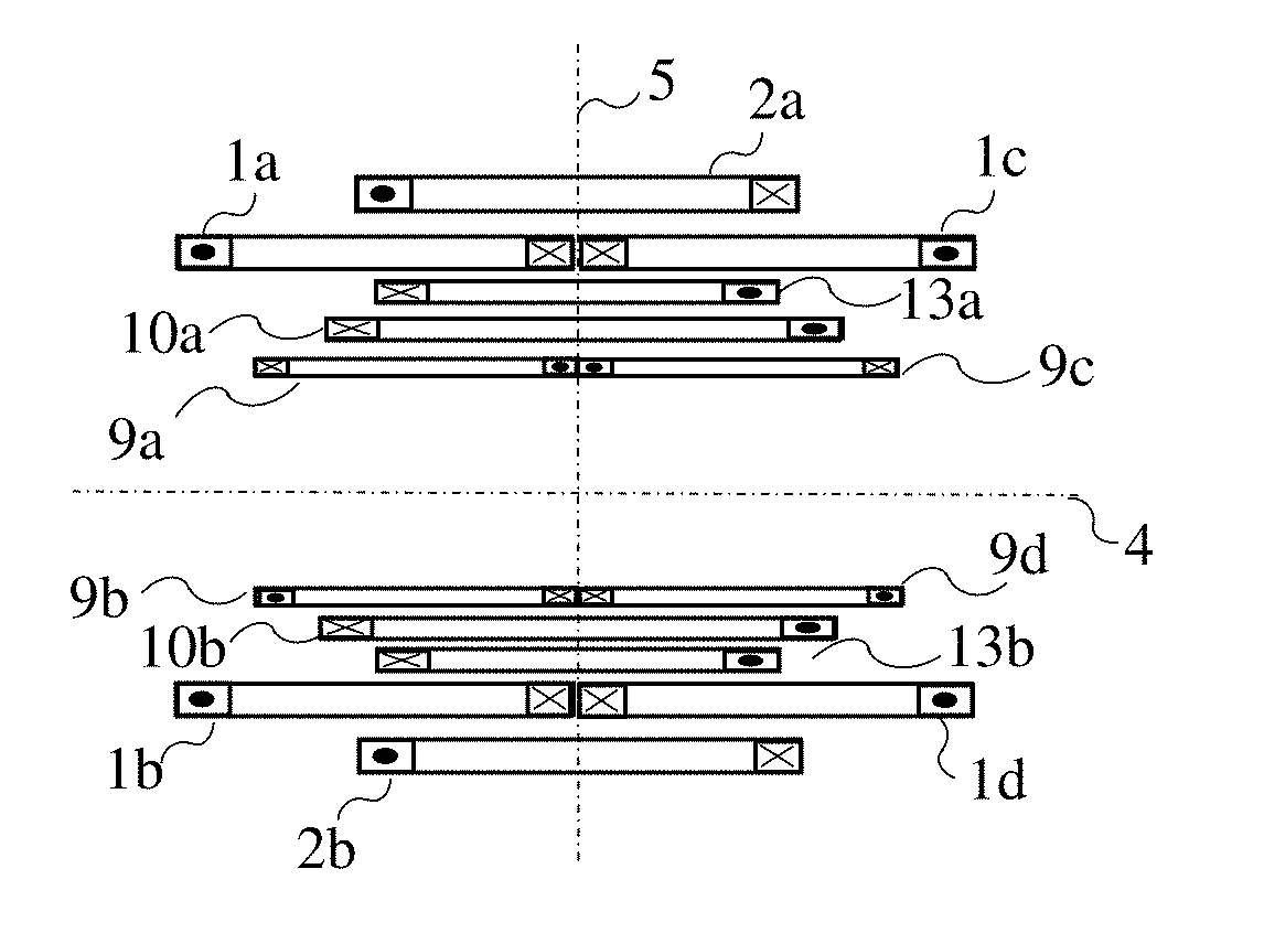 Open bore field free line magnetic particle imaging system