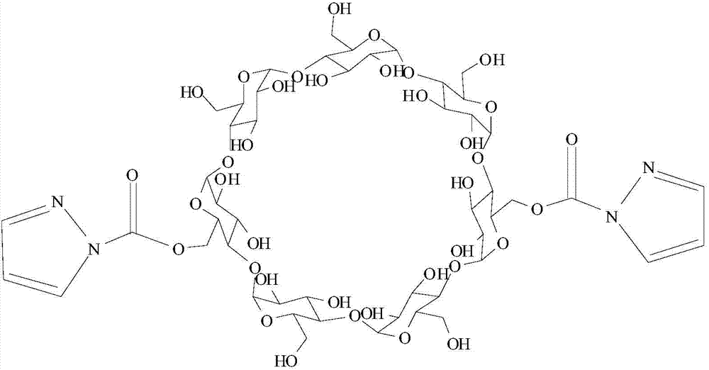 Beta-cyclodextrin/polyethylene imine/graphene oxide composite material, preparation method thereof, composition and detection method