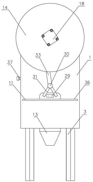 A crushing device for textile raw material production and processing