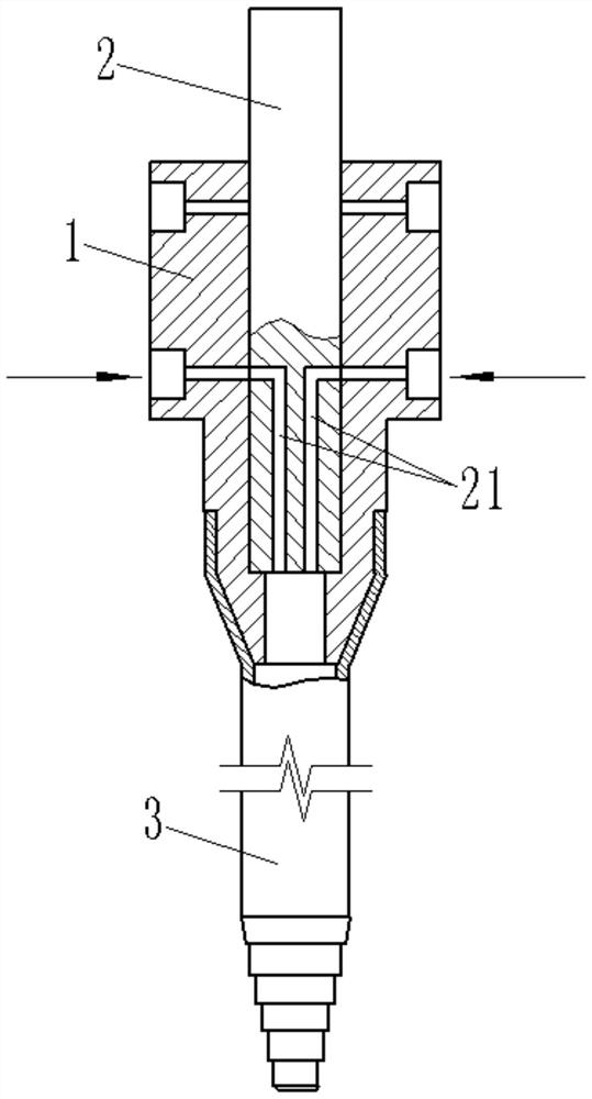 Two-component dispensing valve, glue injection machine with same and use method of glue injection machine