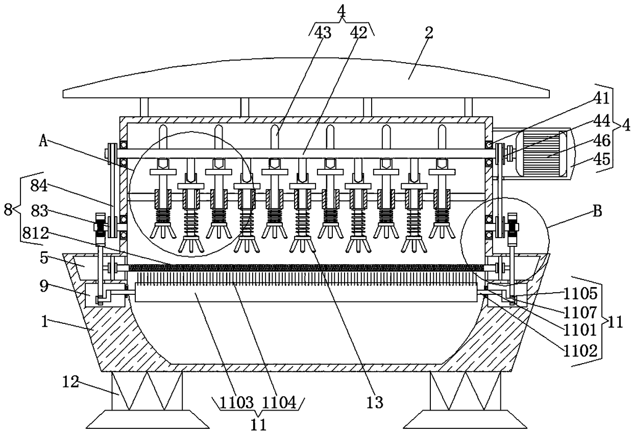 Multiple process integrated sesame seed collection equipment