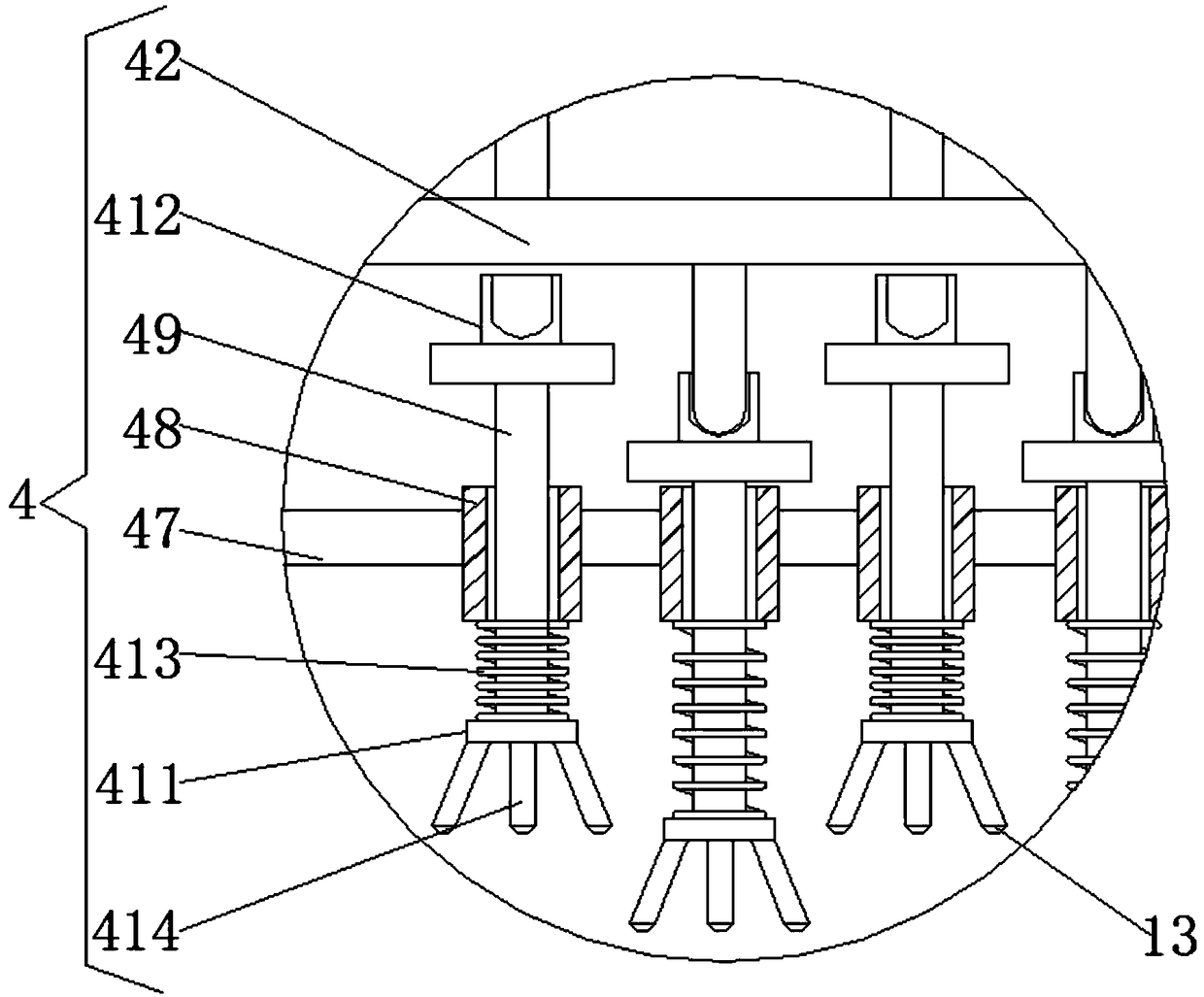 Multiple process integrated sesame seed collection equipment