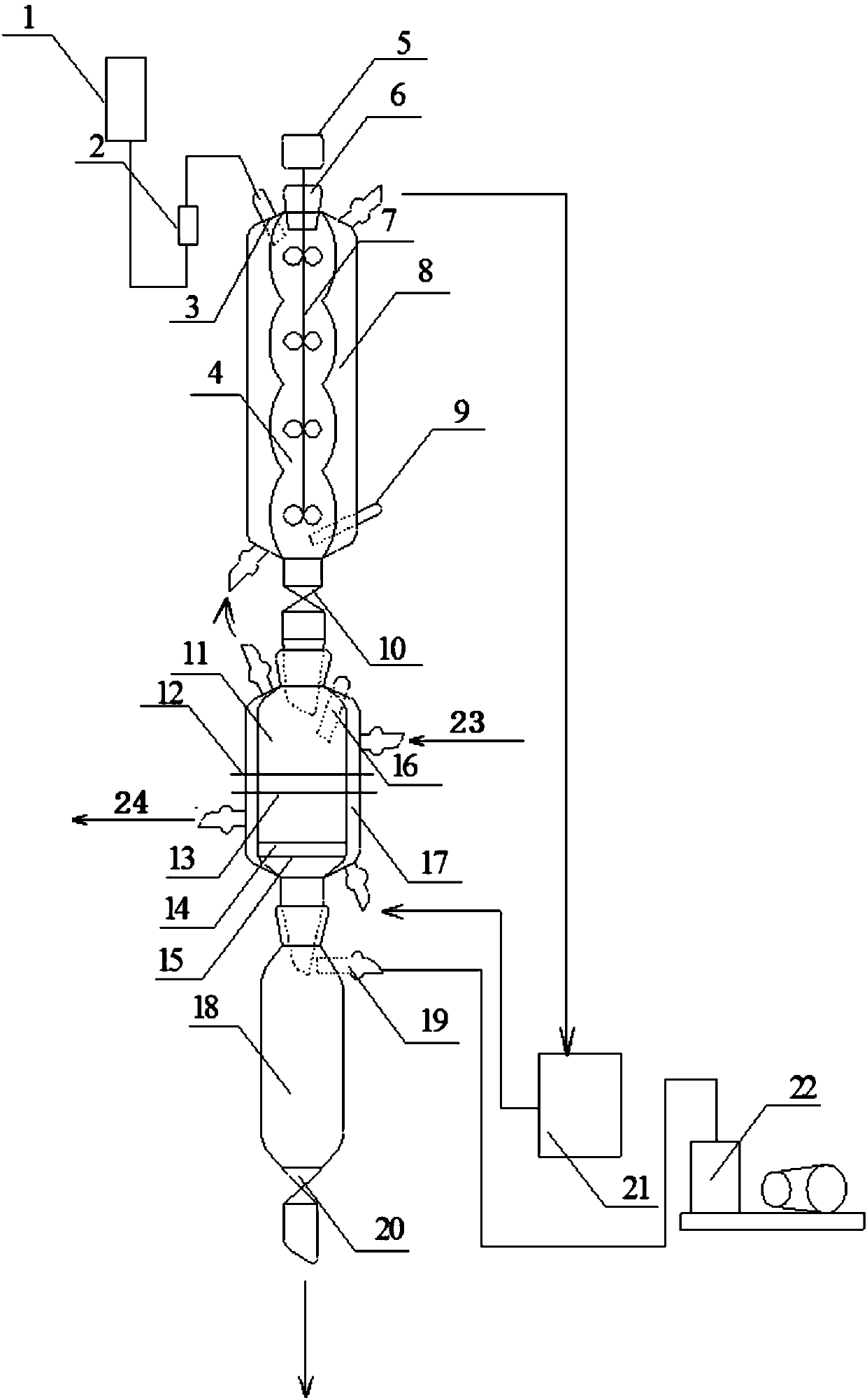 Method for extracting naphthalin from heavy C10 aromatic solvent oil by integral device