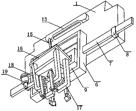 Automatic clamping and mounting mechanism of mattress surrounding edge rim