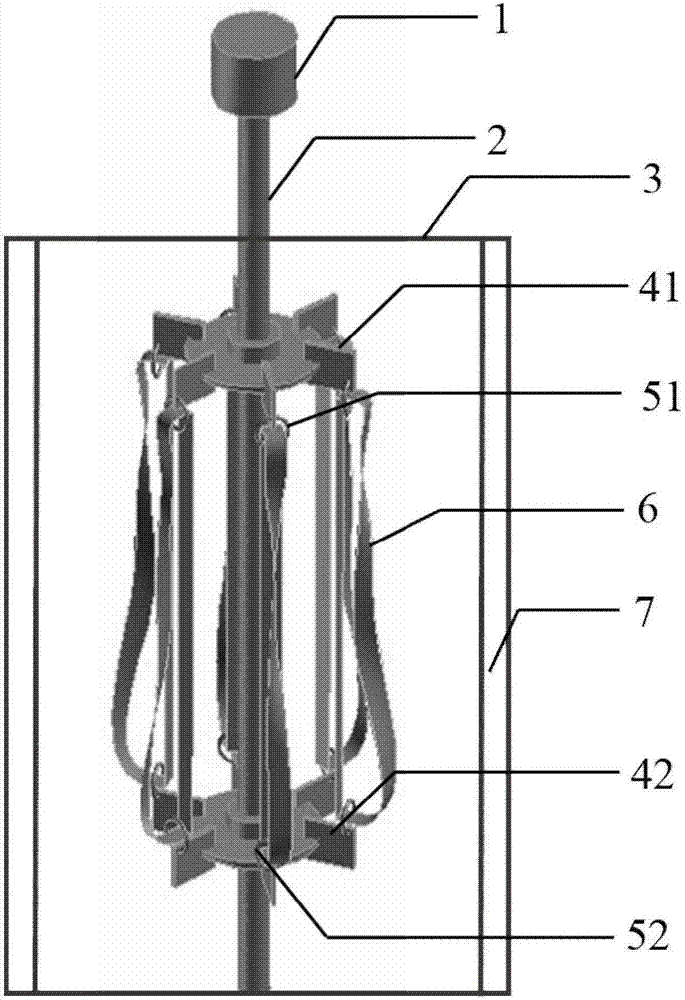 Rigid-flexible combined paddle for enhancing the fluid mixing effect