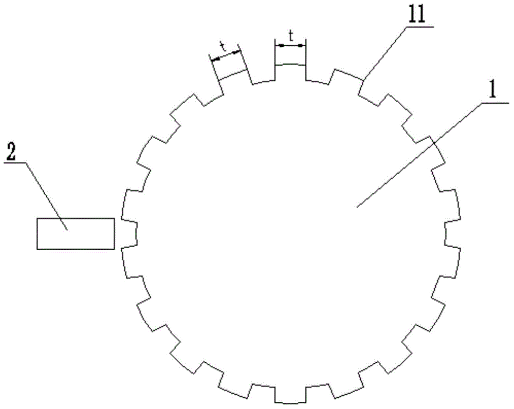 Detection wheel with directionality and method for detecting running speed and running direction of vehicle at same time