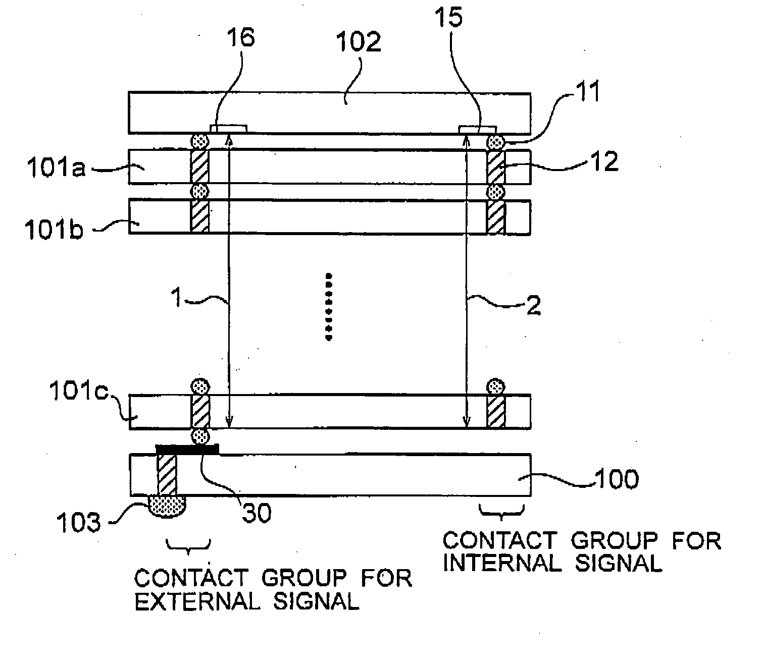 Stacked semiconductor device