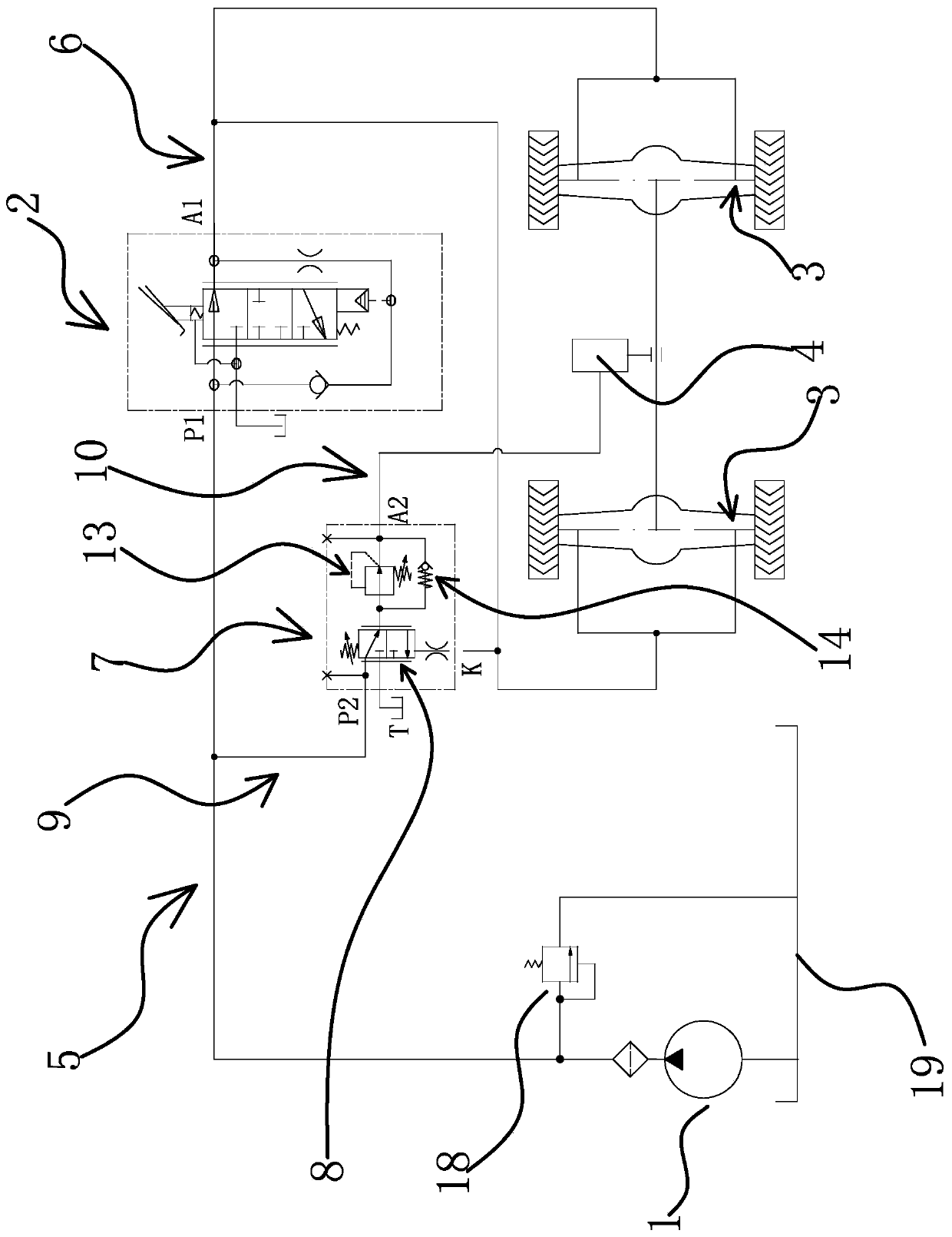 A full hydraulic reverse braking and clutching system