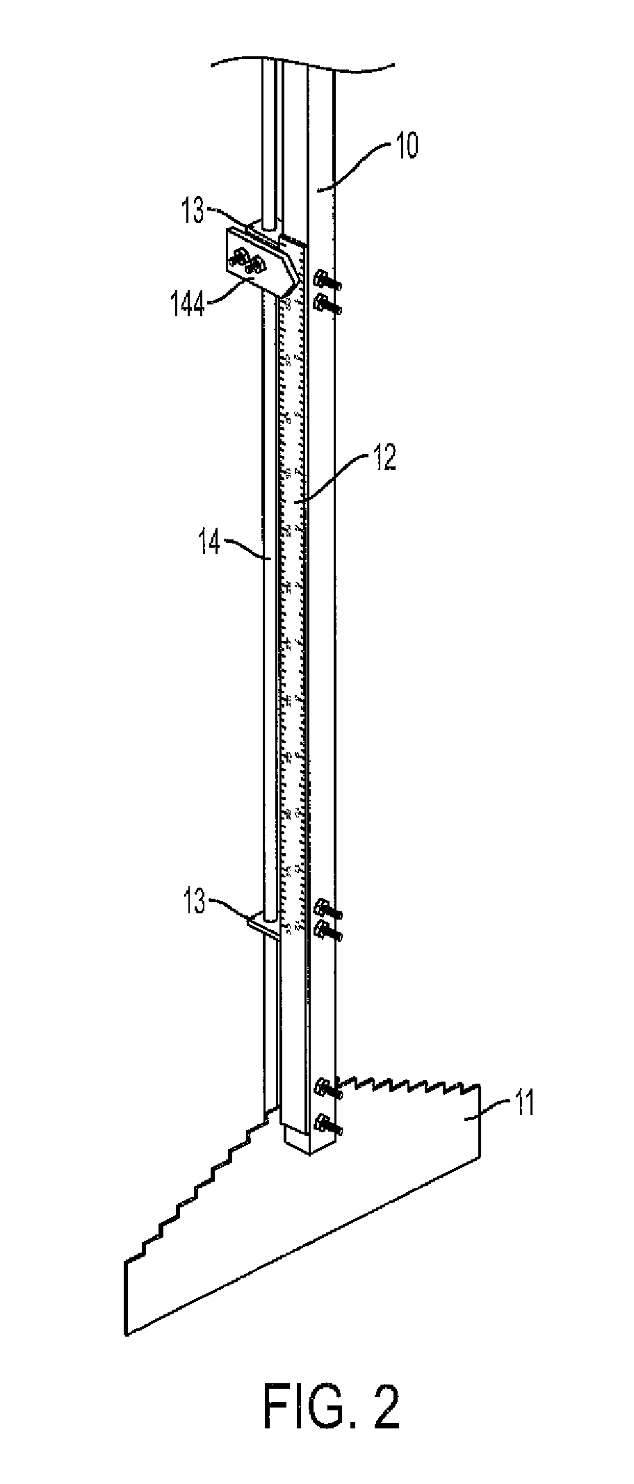 Concrete deck measuring device