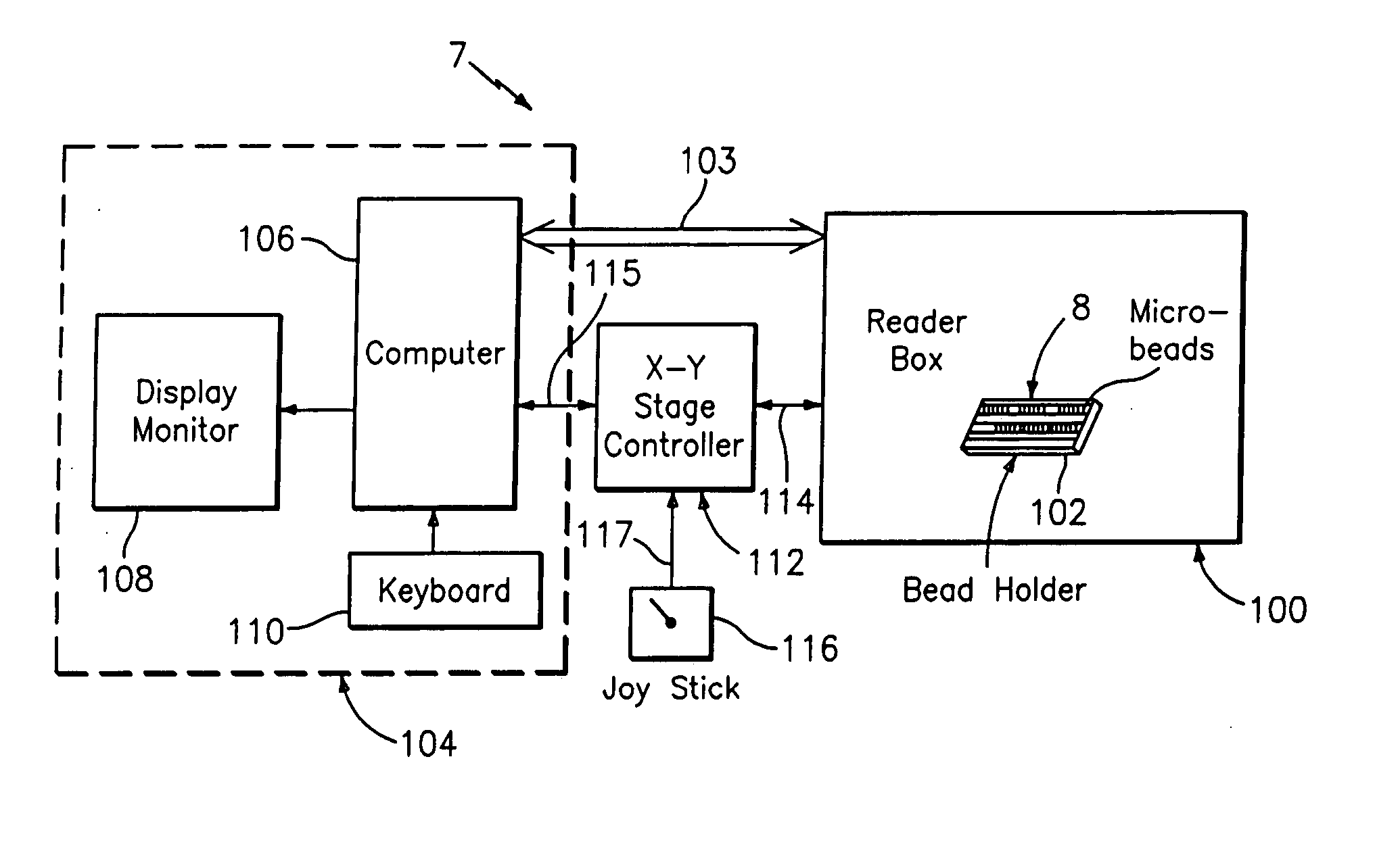 Optical reader for diffraction grating-based encoded optical identification elements