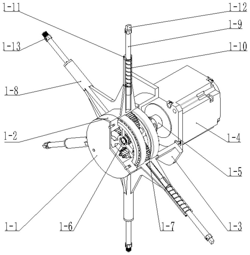 Pipeline inner wall self-adaptive robot cleaning device based on centrifugal force principle