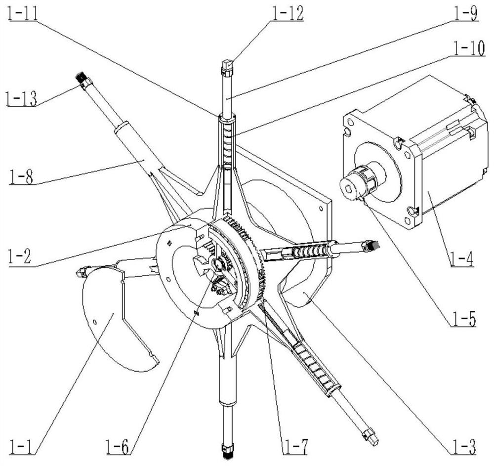 Pipeline inner wall self-adaptive robot cleaning device based on centrifugal force principle