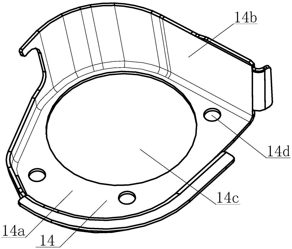 A punching die for rear suspension mounting bracket