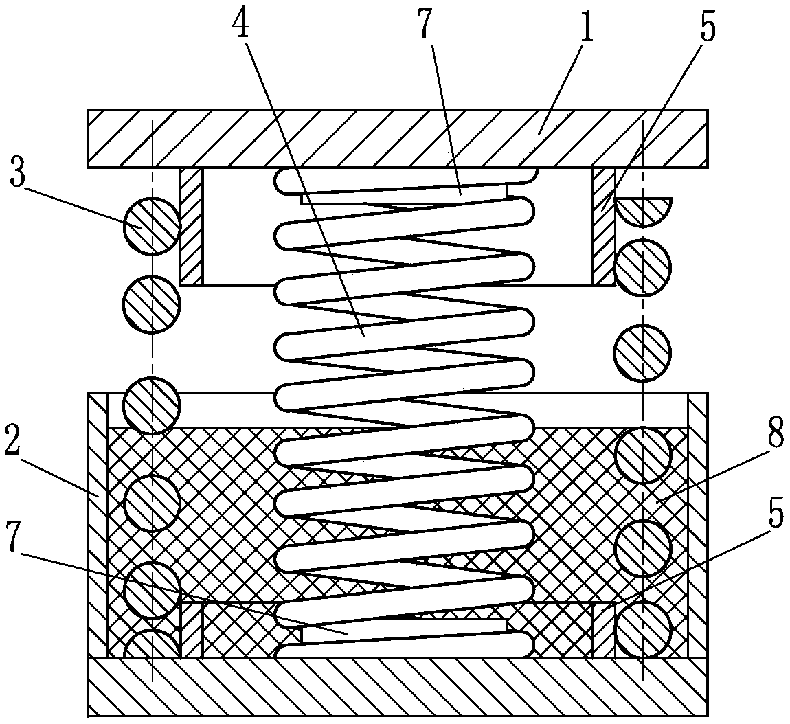 Non-linear combined spring vibration isolator