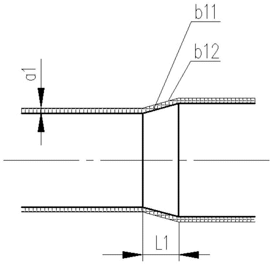 Shaft part with surface local quenching transition area and machining process