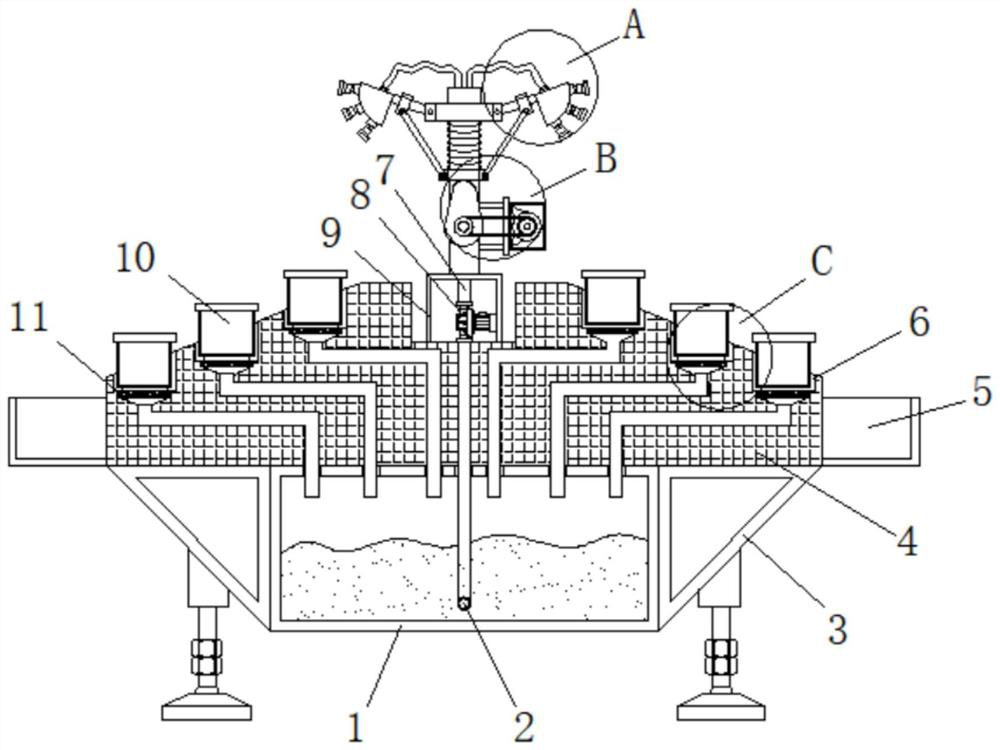 Watering device for planting longya lilies and planting method