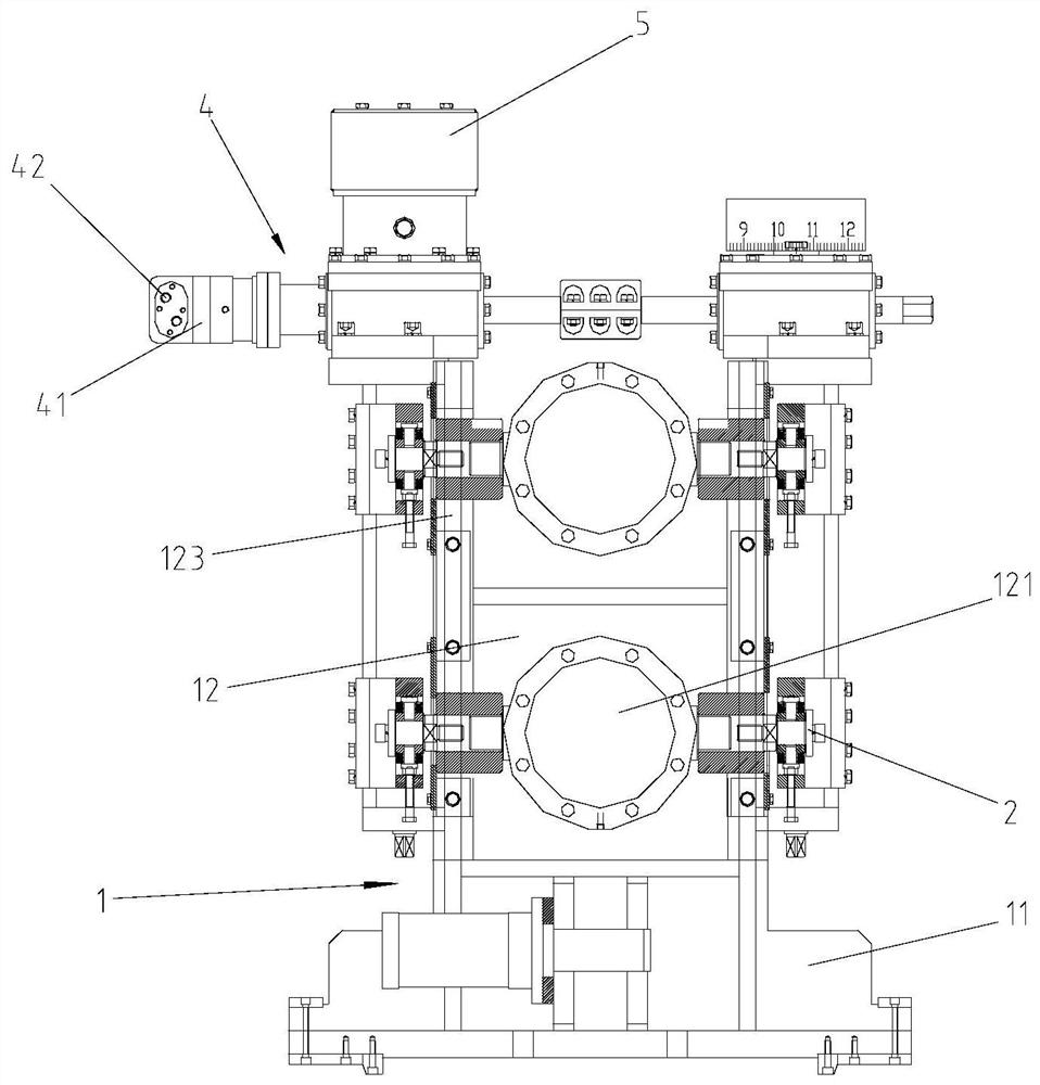 Novel connecting shaft bracket for short-stress rolling mill