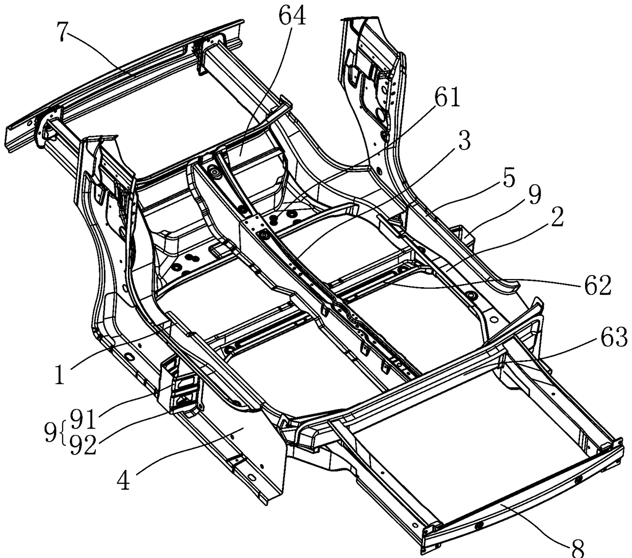 Electric vehicle lower frame and electric vehicle