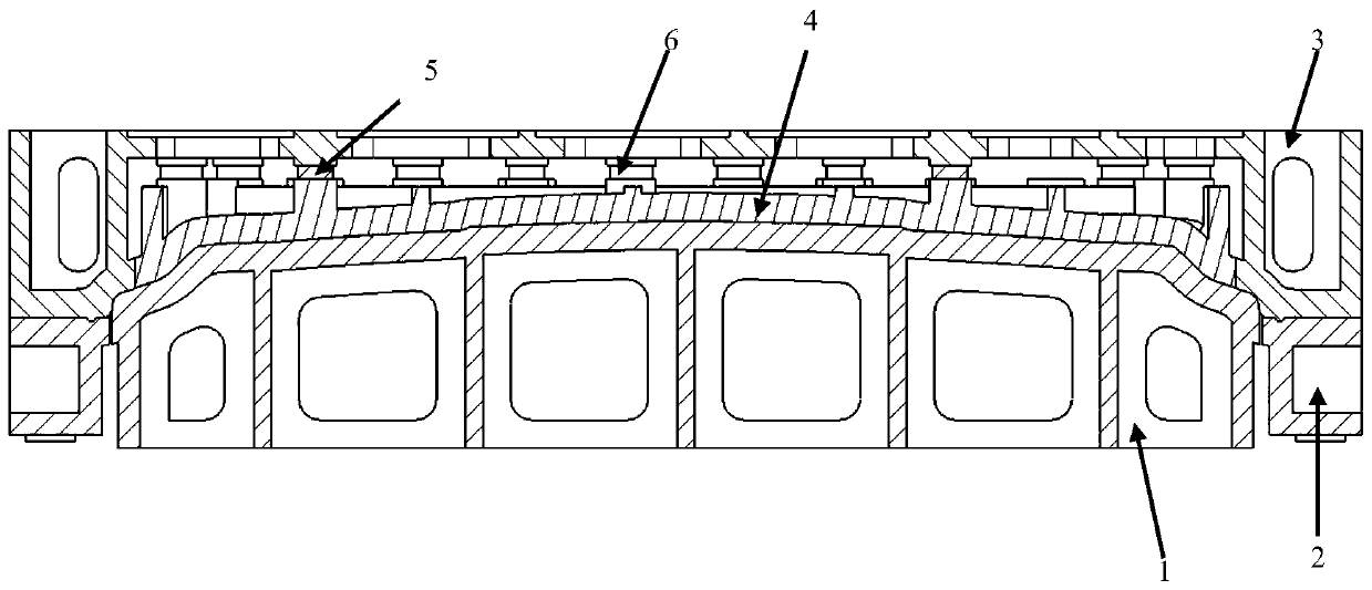 Trial-produced die for outer plate of engine cover