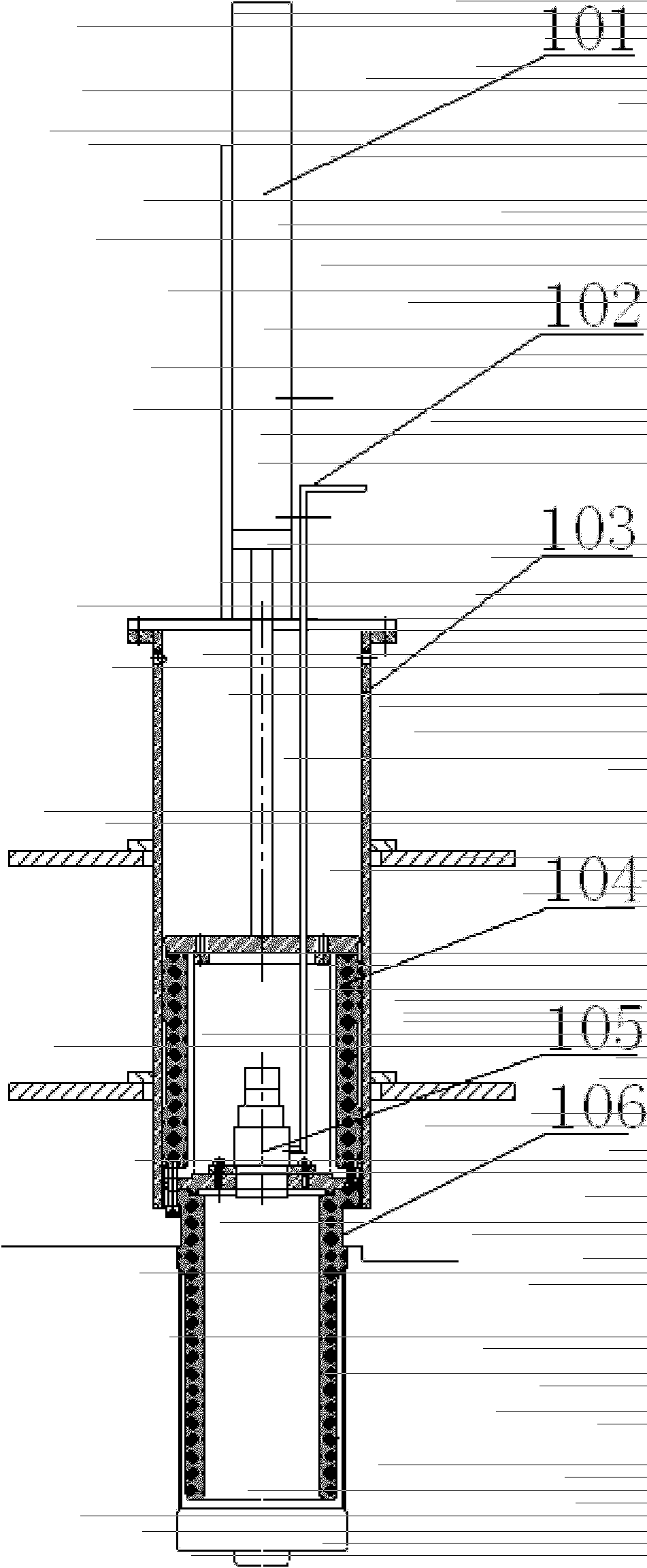 Drying tube positioning and exhausting device