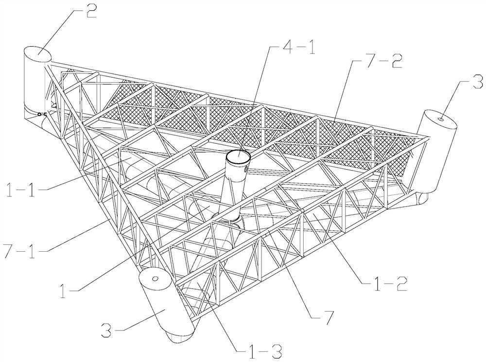 Floating platform combining wind power generation and mariculture