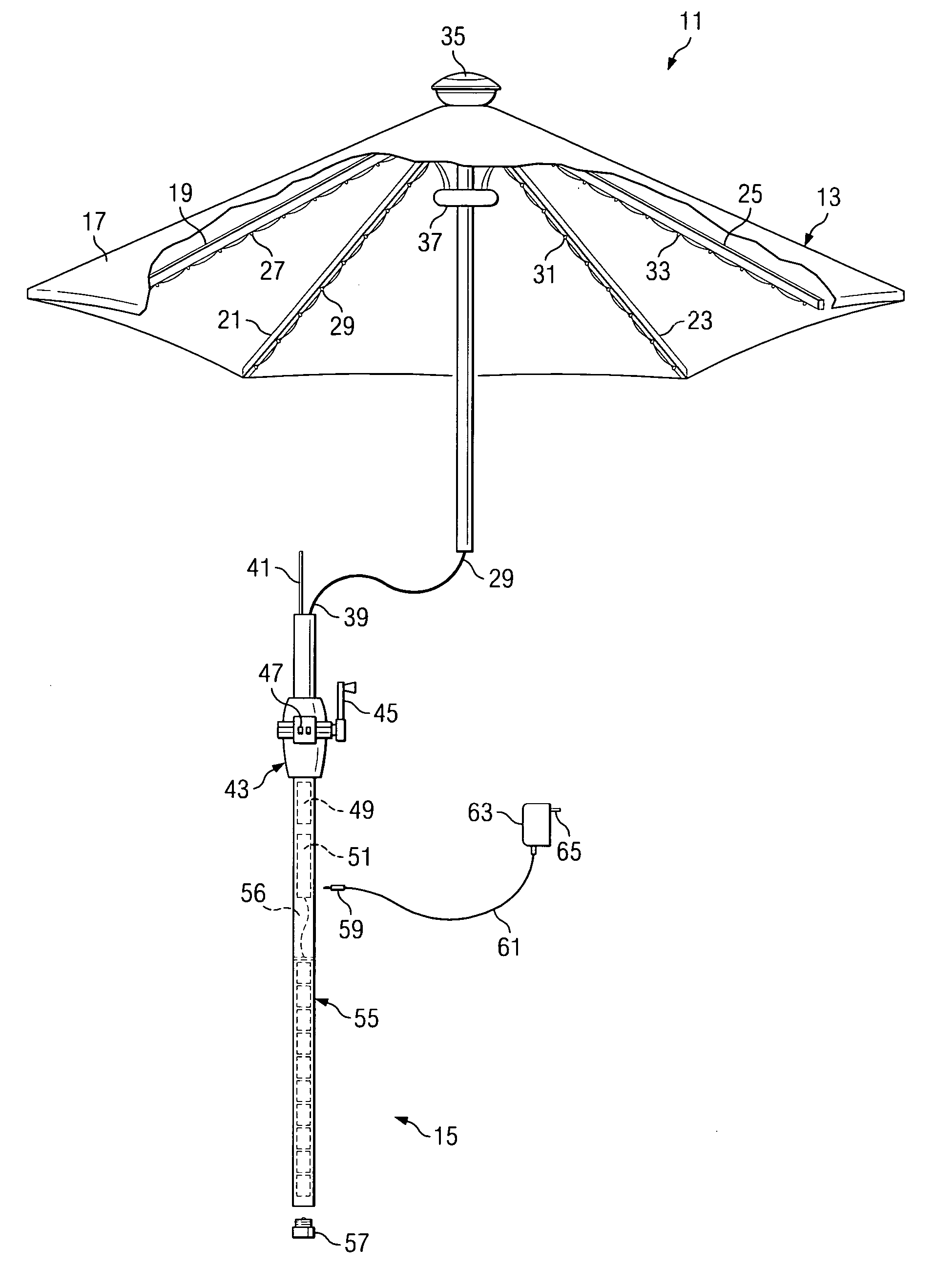 Outdoor lighting system with cold cathode ray tubes