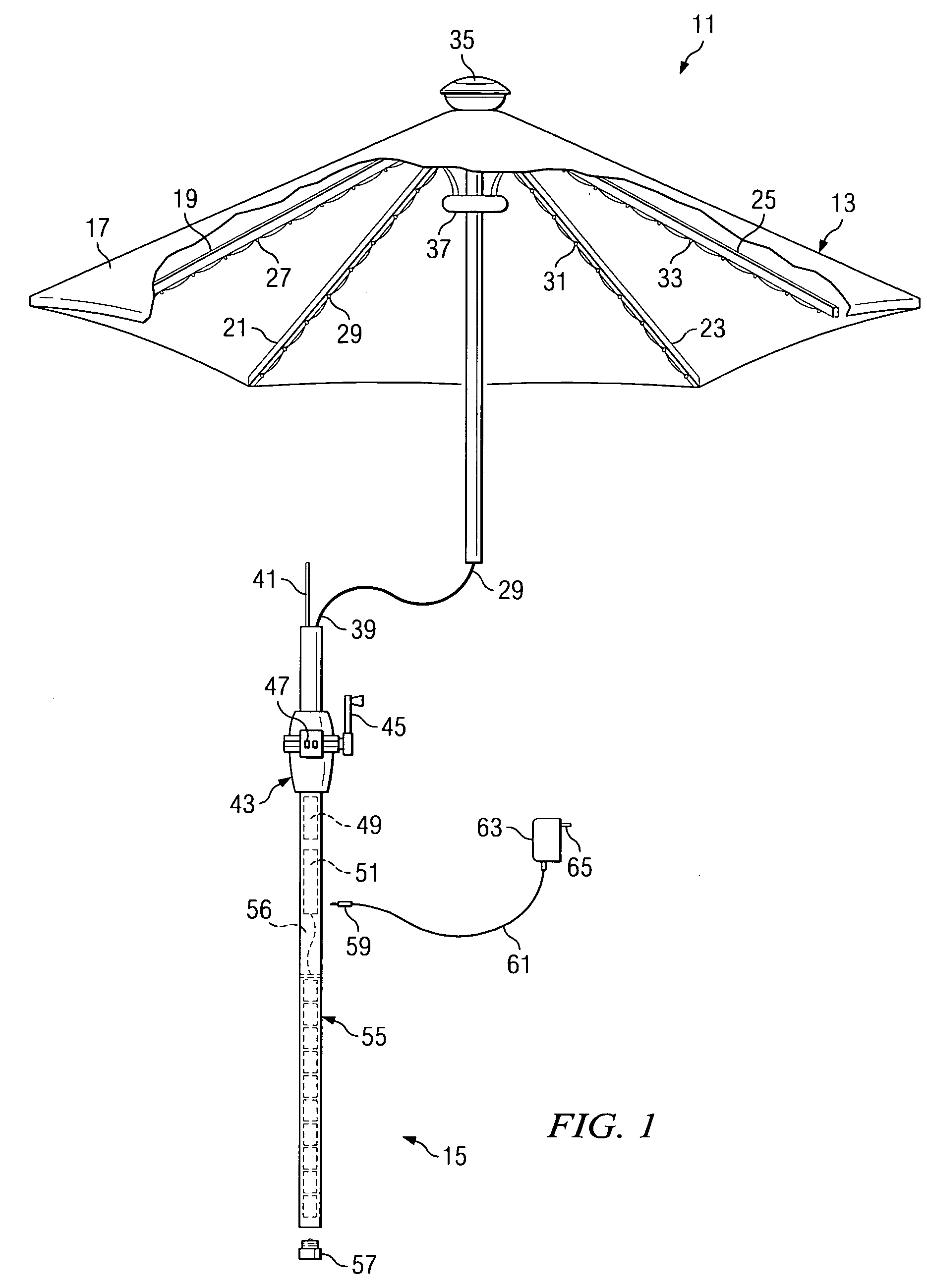 Outdoor lighting system with cold cathode ray tubes