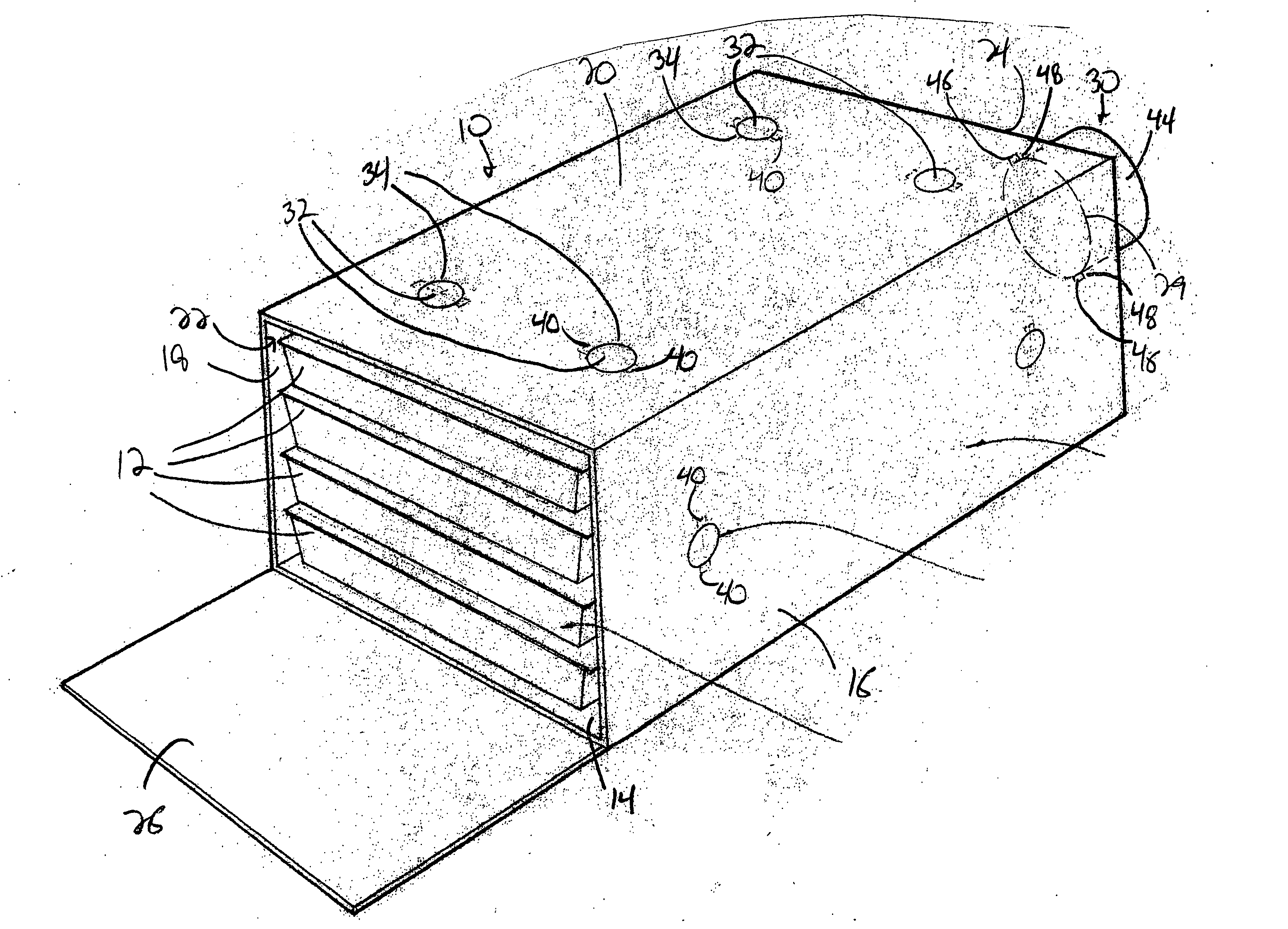 Gas dispersal box for meals ready-to-eat