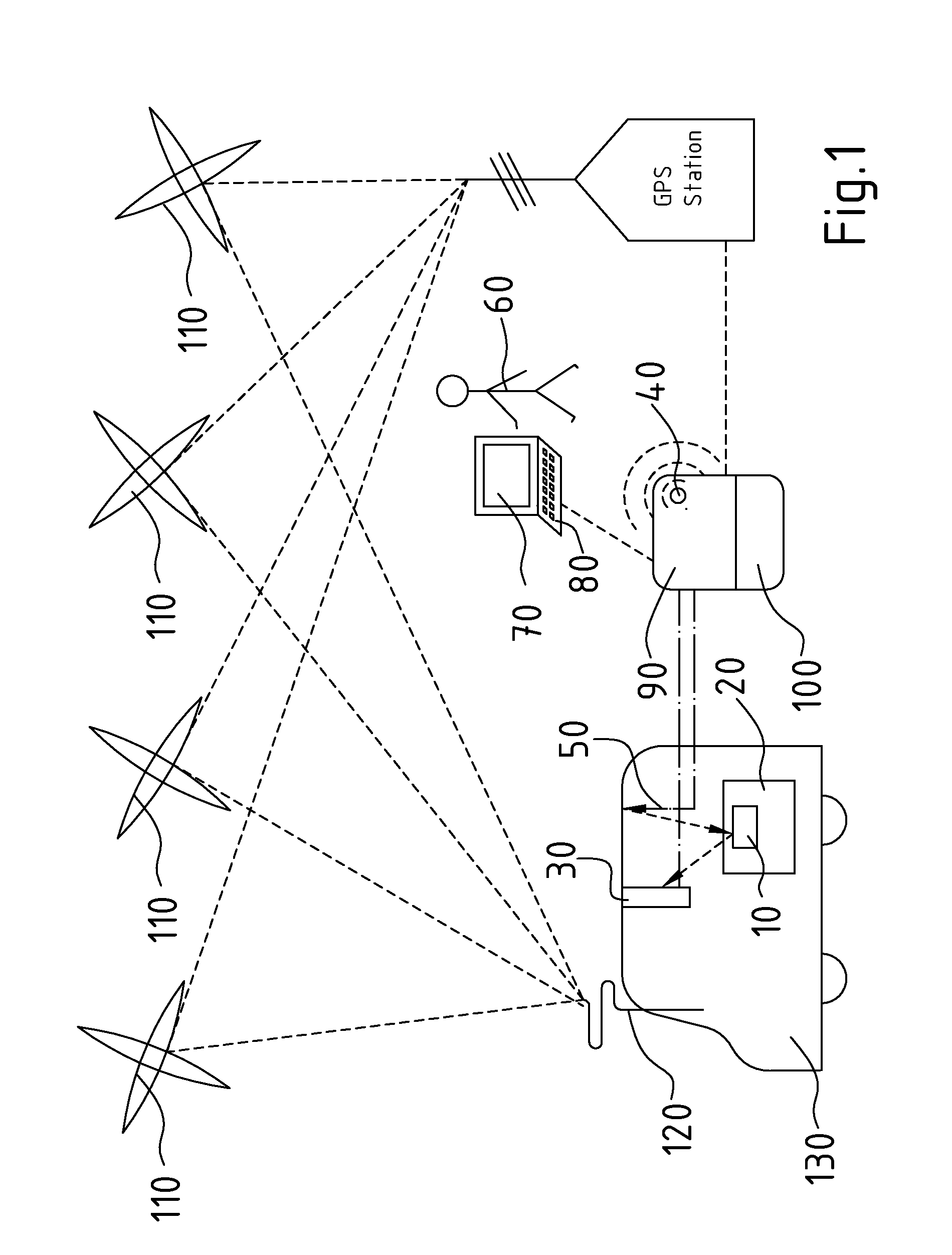 Monitoring device for a tracking system