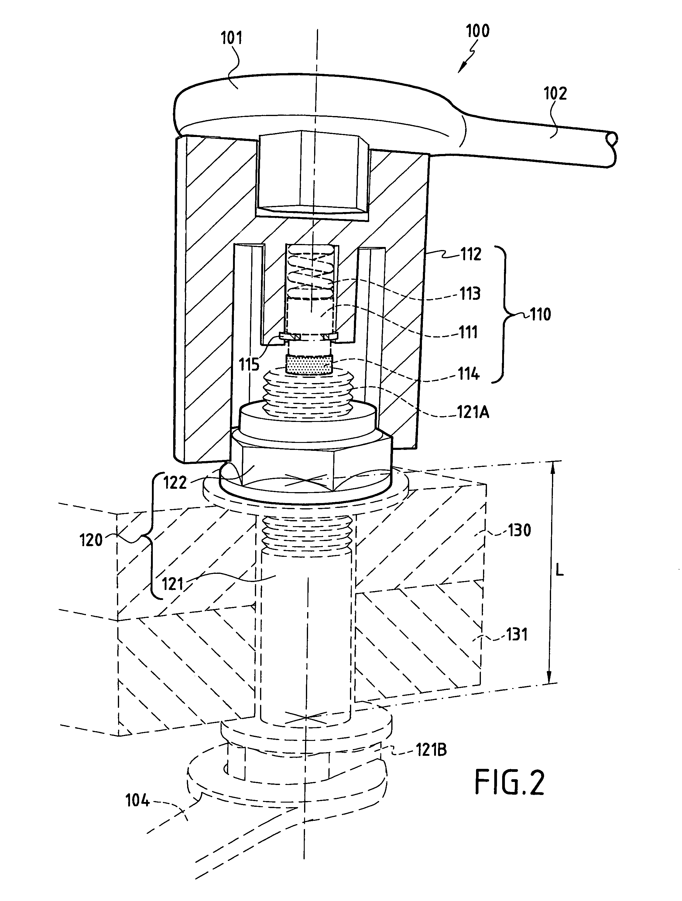 Wrench with controlled tightening