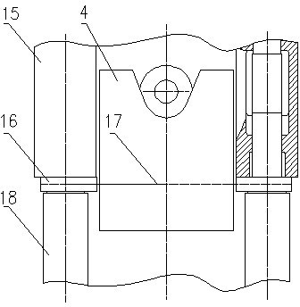 Fine adjustment device for slide block of four-column overhead oil cylinder press