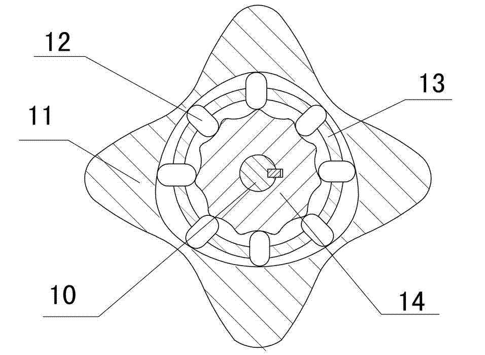 Outside-protruding-inside random tooth difference cam moving type transmission combustion engine