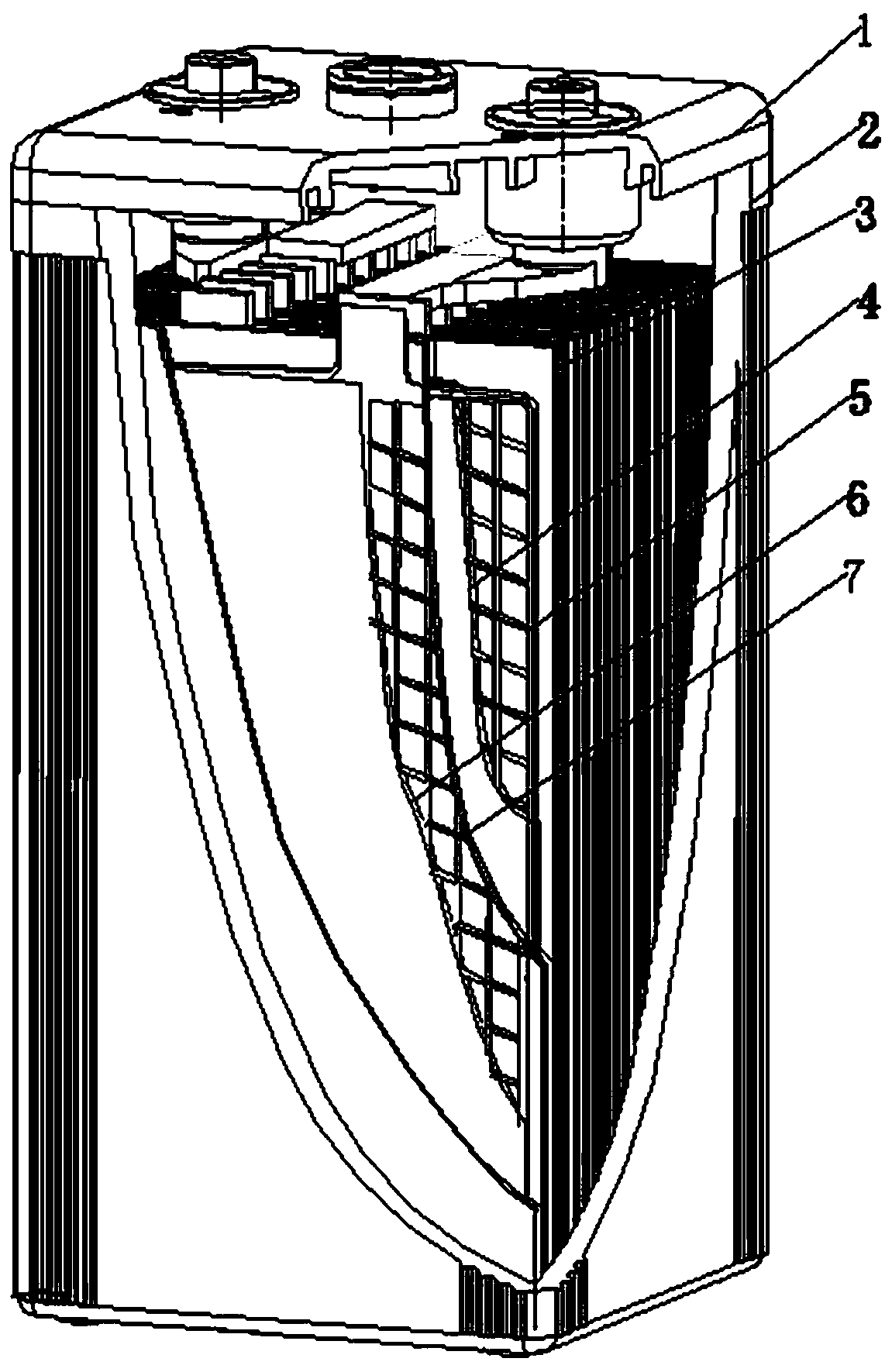 High-temperature valve regulated sealed lead-acid storage battery